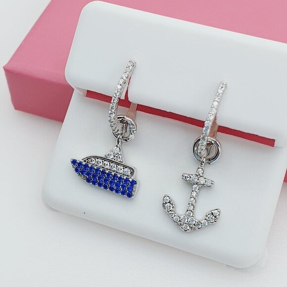 "925 Sterling Silver Cubic Zirconia Earrings, U19254700 - Picture 2 of 11